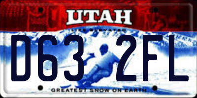 UT license plate D632FL