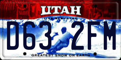 UT license plate D632FM