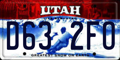 UT license plate D632FO