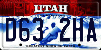 UT license plate D632HA