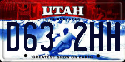UT license plate D632HH