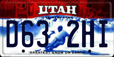 UT license plate D632HI
