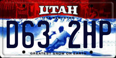 UT license plate D632HP