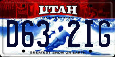 UT license plate D632IG