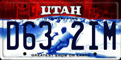 UT license plate D632IM