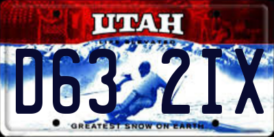 UT license plate D632IX
