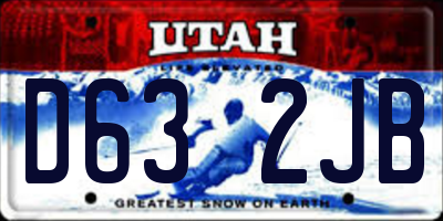 UT license plate D632JB