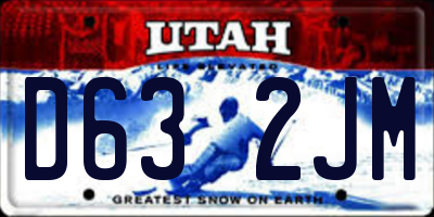 UT license plate D632JM