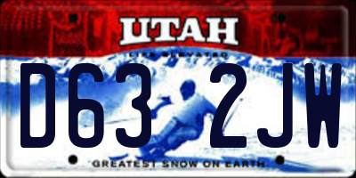 UT license plate D632JW