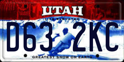UT license plate D632KC
