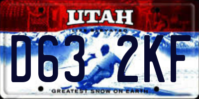 UT license plate D632KF