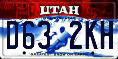 UT license plate D632KH