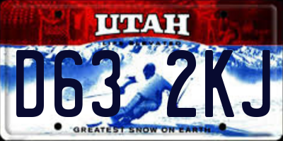 UT license plate D632KJ