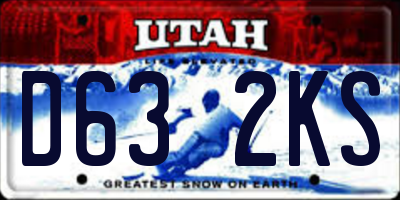 UT license plate D632KS