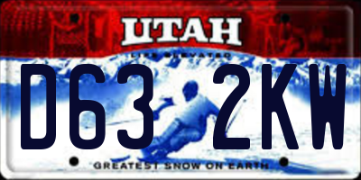 UT license plate D632KW