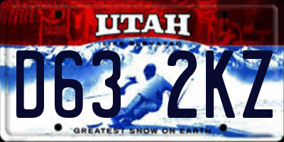 UT license plate D632KZ