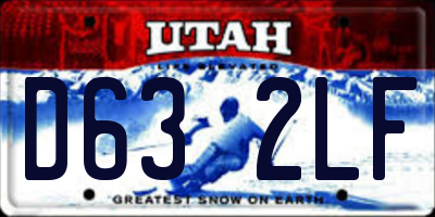 UT license plate D632LF