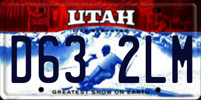 UT license plate D632LM