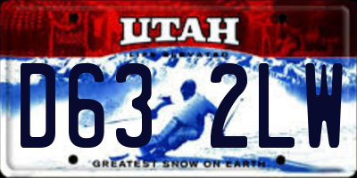 UT license plate D632LW