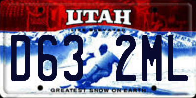 UT license plate D632ML