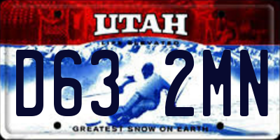 UT license plate D632MN