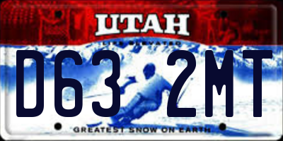 UT license plate D632MT