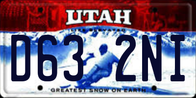 UT license plate D632NI