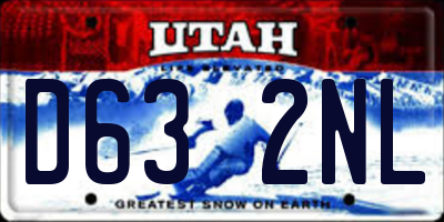 UT license plate D632NL