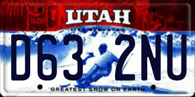 UT license plate D632NU