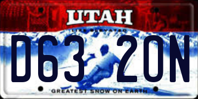 UT license plate D632ON