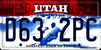 UT license plate D632PC