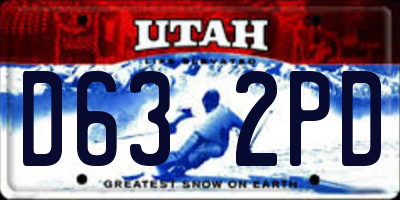 UT license plate D632PD