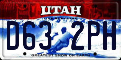 UT license plate D632PH