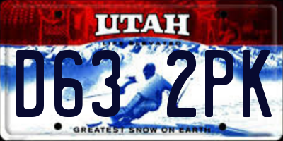 UT license plate D632PK