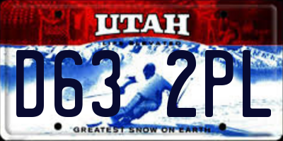 UT license plate D632PL