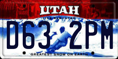 UT license plate D632PM