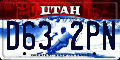 UT license plate D632PN