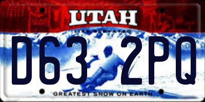 UT license plate D632PQ