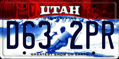 UT license plate D632PR