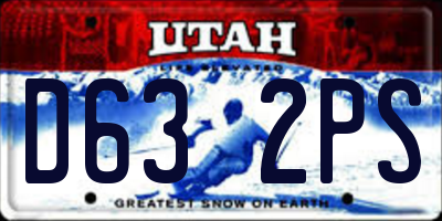UT license plate D632PS