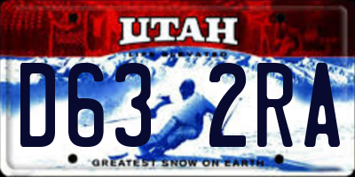 UT license plate D632RA