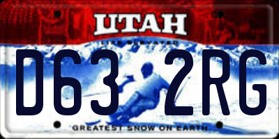 UT license plate D632RG