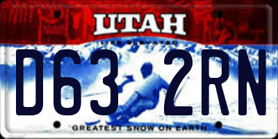 UT license plate D632RN