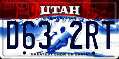 UT license plate D632RT