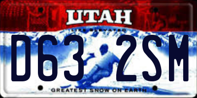 UT license plate D632SM