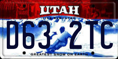 UT license plate D632TC