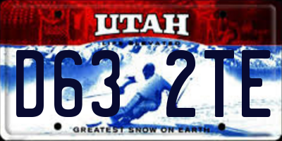 UT license plate D632TE