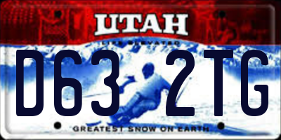 UT license plate D632TG