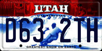 UT license plate D632TH