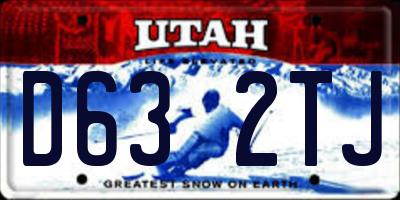 UT license plate D632TJ